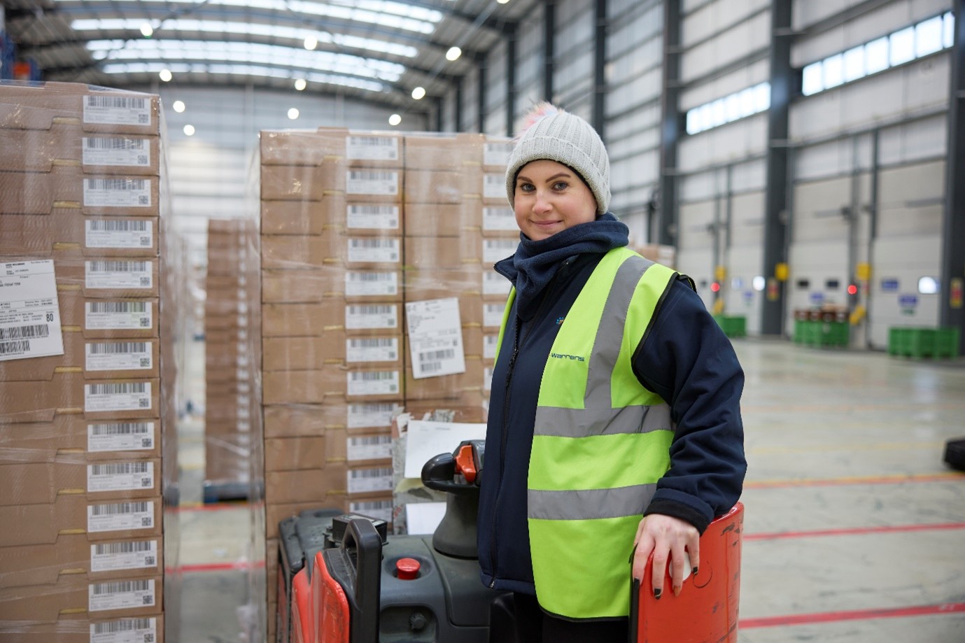 Person working in a warehouse