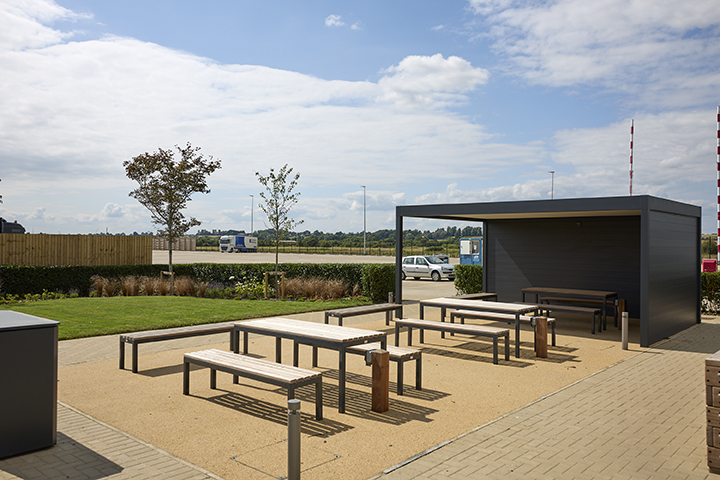 Amenity space at the lorry park at Prologis RFI DIRFT