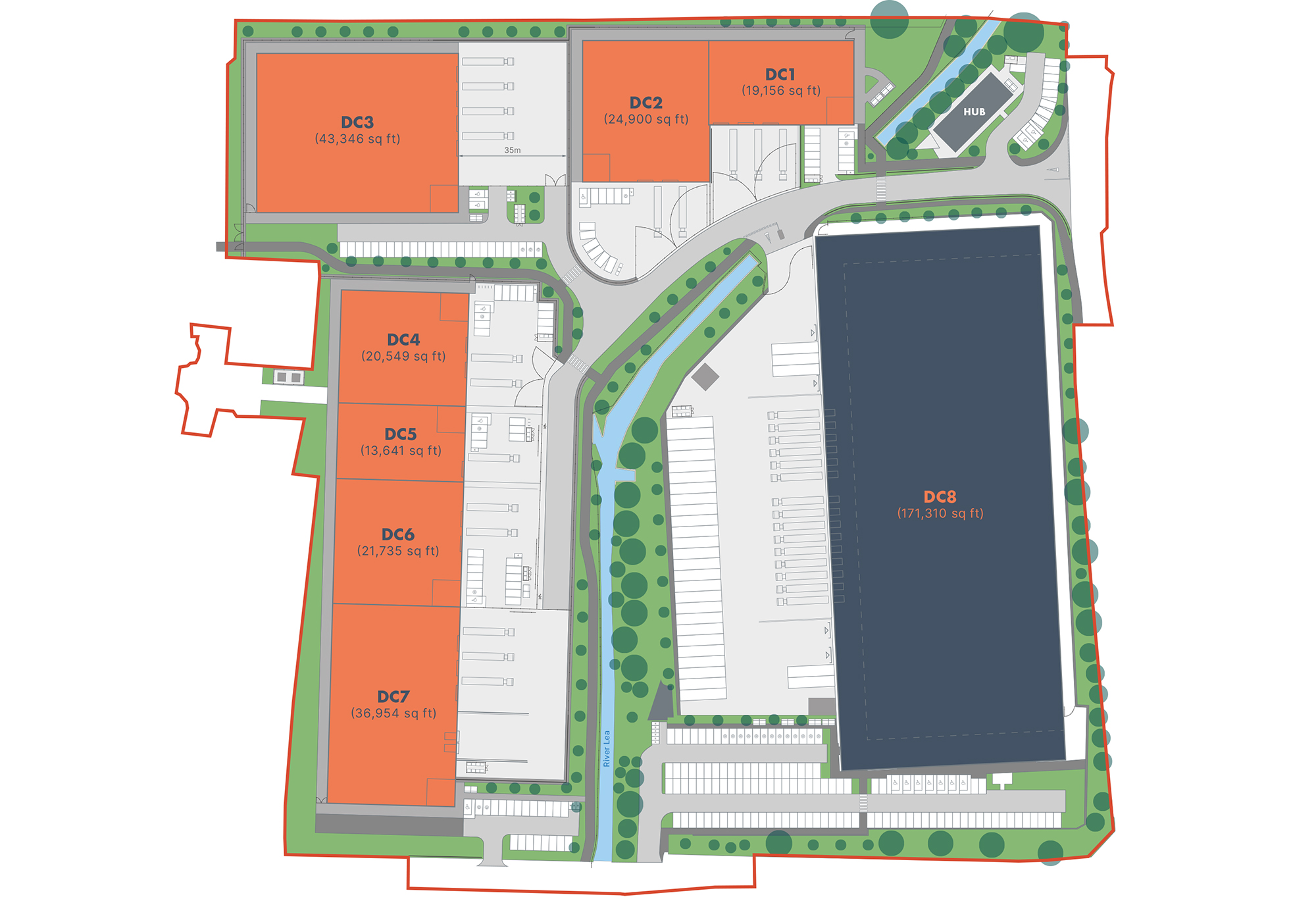 Prologis Park Luton DC8 masterplan