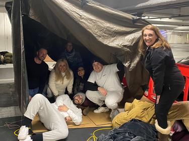 LandAid sleepout Prologis team