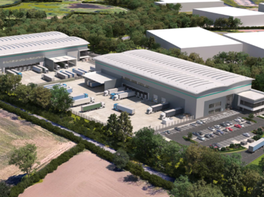 CGI of two warehouse extension at Prologis Park Coventry