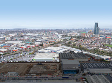 Aerial Shot of Western Avenue at Park Royal London